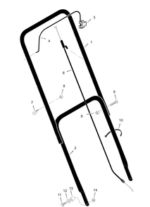 Part Location Diagram of 671946E724 Briggs and Stratton Handle, Lower (Gray)